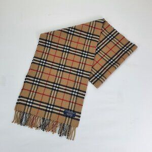 Genuine Burberry wool scarf for men and women size 68 inches excellent condition